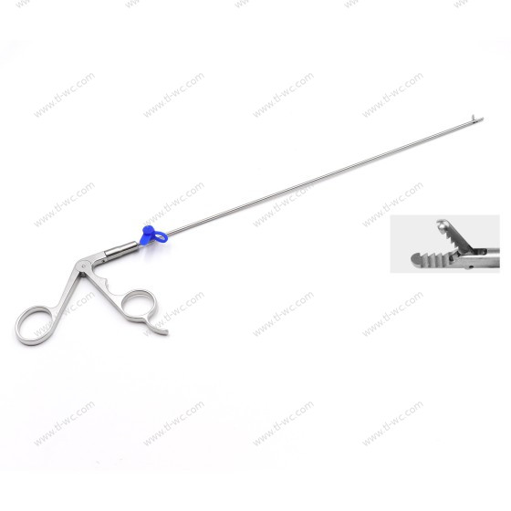 Spinal endoscope - nucleus pulposus forceps with toothed gripper - 3.5mm x 330mm -0°